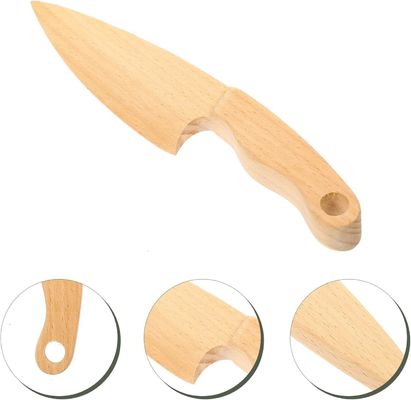 Logo personnalisé Couteaux en bois pour le jeu de simulation de nourriture Jouets d'apprentissage Outils personnalisés Taille
