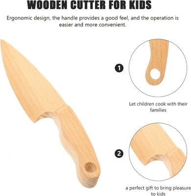 Logo personnalisé Couteaux en bois pour le jeu de simulation de nourriture Jouets d'apprentissage Outils personnalisés Taille