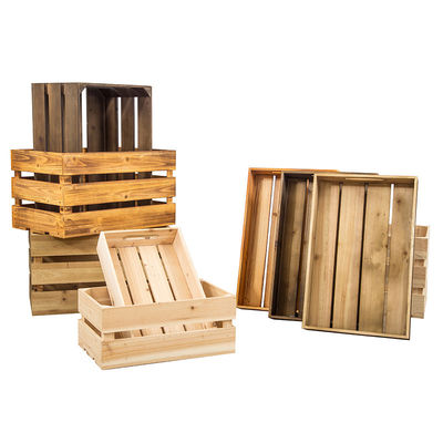 Caisse de chien en bois poli avec plateau pour le stockage des fruits et légumes au style européen