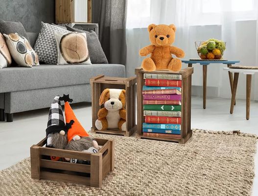 Décoration de la maison Cages en bois avec poignée en gris brun ou couleur personnalisée