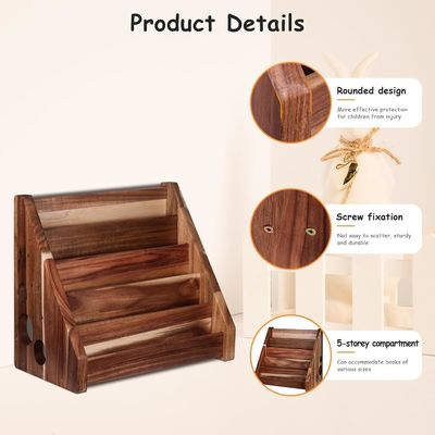 Design fonctionnel Montessori Étagère sculptée étagère en bois pour la salle de classe des enfants