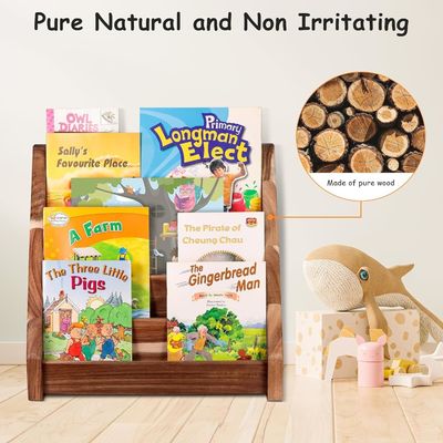 Design fonctionnel Montessori Étagère sculptée étagère en bois pour la salle de classe des enfants