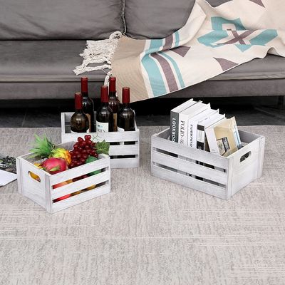 Décoration de la maison Cages en bois avec poignée en gris brun ou couleur personnalisée