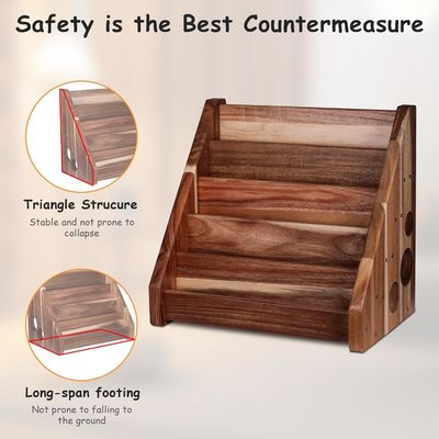 Design fonctionnel Montessori Étagère sculptée étagère en bois pour la salle de classe des enfants