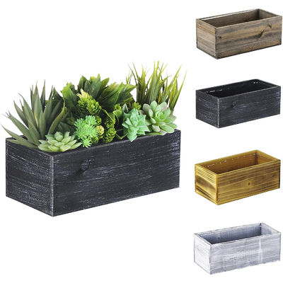 Boîte de plantation en bois d'extérieur de type bois personnalisé en blanc naturel avec plusieurs couleurs