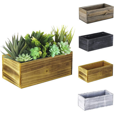 Boîte de plantation en bois d'extérieur de type bois personnalisé en blanc naturel avec plusieurs couleurs