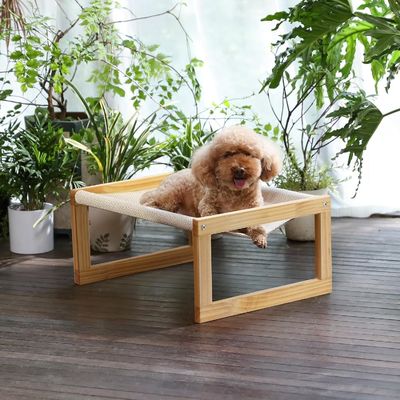 Emballage du courrier Y hamac de chat en bois 21 x 16,5 pouces Meubles pour animaux de compagnie en bois