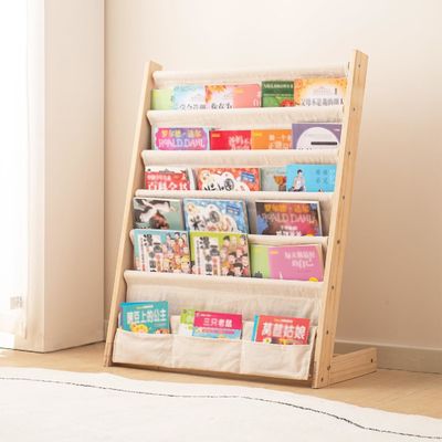Étagère de livres pour enfants de 6 niveaux pour la chambre à coucher Étagère de produits en bois Étagère de stockage de livres Affichage