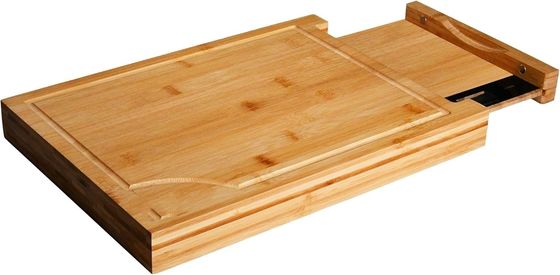 Taille personnalisée Logo Tableau de coupe de bambou professionnel avec des blocs de coupe à échelle et carrés