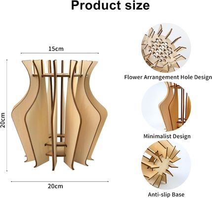 Vase de fleurs d'anniversaire en bois pour Lego Bouquet de fleurs