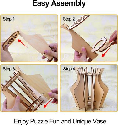 Vase de fleurs d'anniversaire en bois pour Lego Bouquet de fleurs