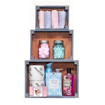 Ensemble de 3 petites caisses de stockage en bois avec poignées