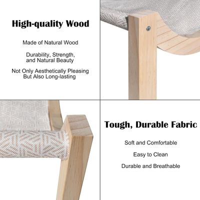 Hammock en bois surélevé pour animaux de compagnie à l'intérieur et à l'extérieur