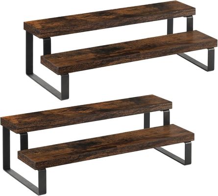 Organiseur d'étagère de linge en bois pour l'affichage rustique