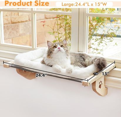Taille personnalisée Facile à ajuster Solde de fenêtre Bois Lit de chat Fenêtre hamac pour salon