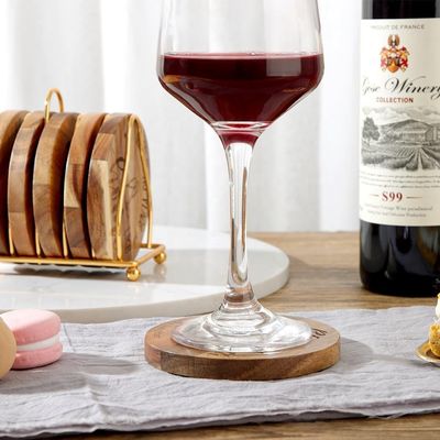 Impression personnalisée 9cm Bar ronde pour maison sous-vêtements de boissons bois sous-vêtements de bambou avec support