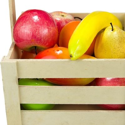 Corbeilles de stockage de pin en bois ancien sur mesure pour l'organisation de fruits portables