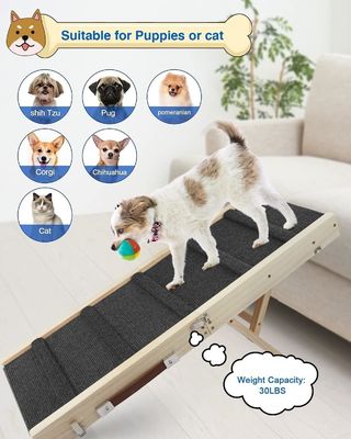 Rampe pour animaux de compagnie en bois pliable portable étape en bois pour chien pour lit en bois de pin rampe pour chien réglable