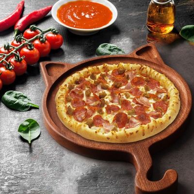 7'8'10' Irrégulière en bois ronde plaque d'affichage de chat artisanale plaque de pizza en bois massif