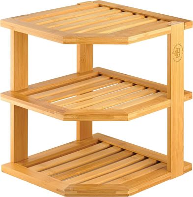 Organiseur d' étagère en bois pour les plateaux de cuisine