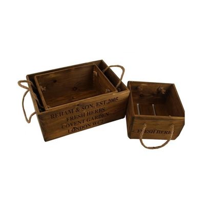 Boîte en bois de pin de 30*24,5*15 cm et gravure au laser