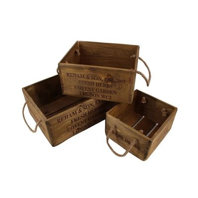 Boîte en bois de pin de 30*24,5*15 cm et gravure au laser