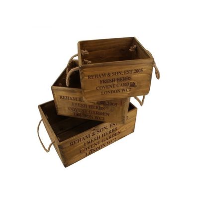 Boîte en bois de pin de 30*24,5*15 cm et gravure au laser