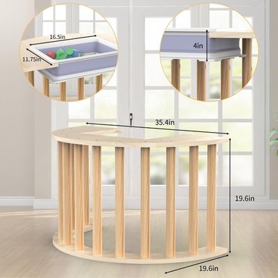 Économisez de l'espace Jouets en bois Arc d'escalade pour table sensorielle et porte-entrepôts