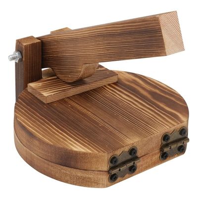 10 pouces de bois d'acacia tortilla presseur pour la tortillette mexicaine maison garantie