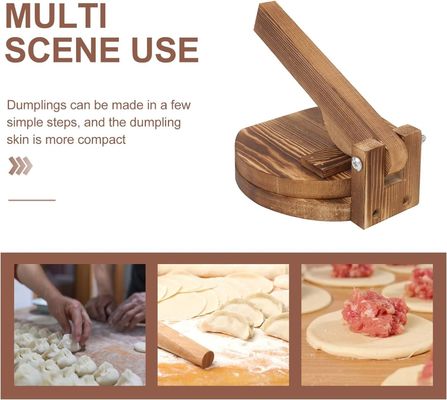 10 pouces de bois d'acacia tortilla presseur pour la tortillette mexicaine maison garantie