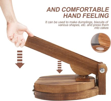 10 pouces de bois d'acacia tortilla presseur pour la tortillette mexicaine maison garantie