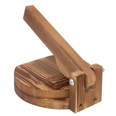 10 pouces de bois d'acacia tortilla presseur pour la tortillette mexicaine maison garantie
