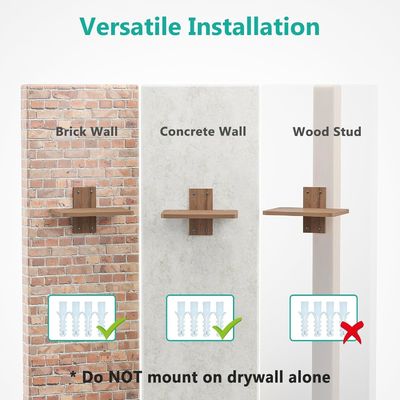 Étagère de télévision flottante de forme personnalisée pour lecteur de DVD boîtes câblées routeurs consoles de jeux