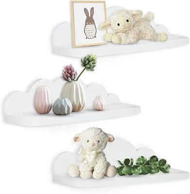 Accueil Meubles Étagère suspendue en bois pour les enfants Chambre décoration murale Cute nuage blanc