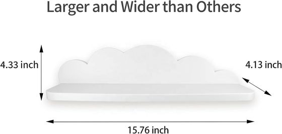 Accueil Meubles Étagère suspendue en bois pour les enfants Chambre décoration murale Cute nuage blanc