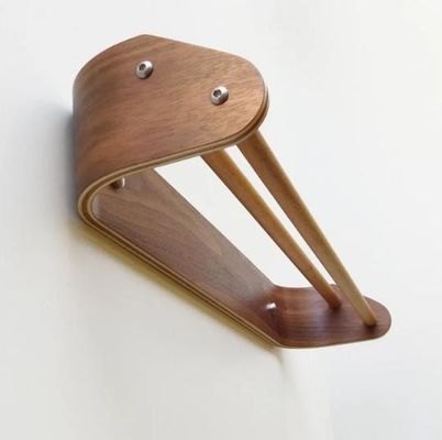 Barre à serviettes en bois double sur mesure Montée sur le mur