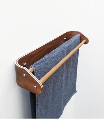 Barre à serviettes en bois double sur mesure Montée sur le mur