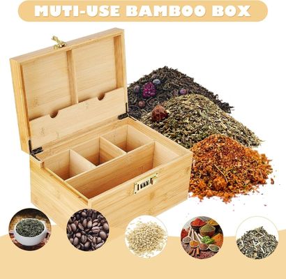 Boîte en bois ordinaire avec plateau amovible et serrure combinée