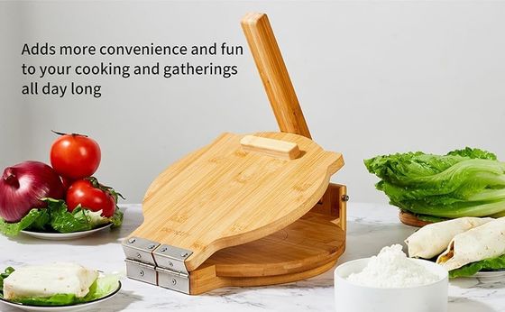 10 pouces de diamètre de bambou Tortilla Press Maker personnalisé pour les tortillas mexicaines maison