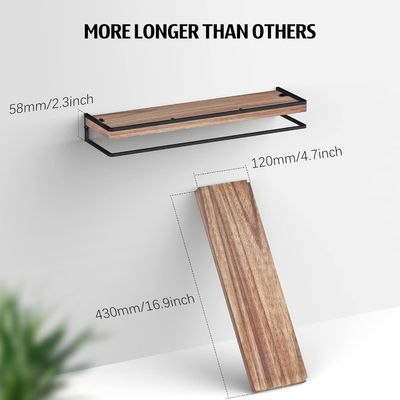 Ensemble moderne de 2 étagères flottantes rustiques