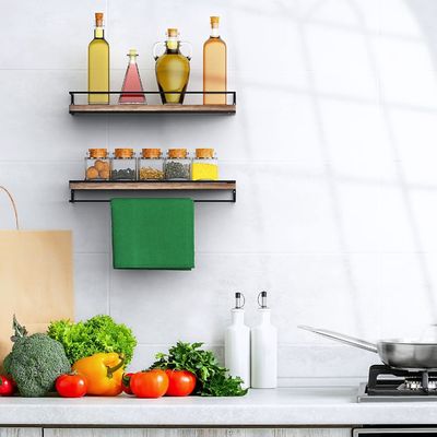 Ensemble moderne de 2 étagères flottantes rustiques