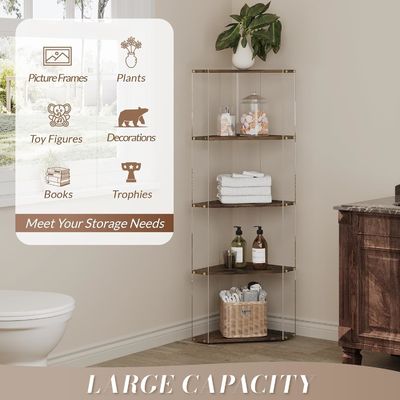 Livraison polyvalente avec des étagères en bois et en acrylique