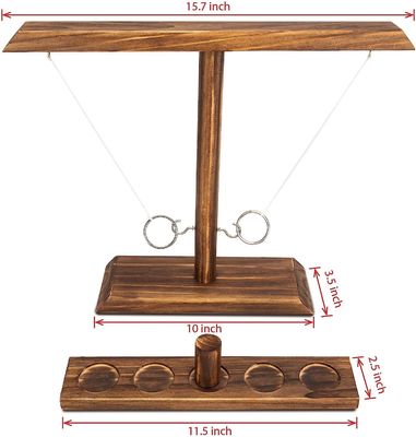 Jeu de lancer de crochet en bois massif populaire personnalisé pour l'expérience d'apprentissage du bar