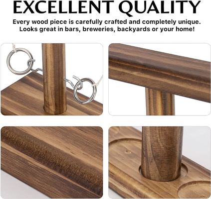 Jeu de lancer de crochet en bois massif populaire personnalisé pour l'expérience d'apprentissage du bar