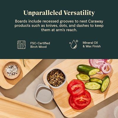 Planche de coupe de bois de bouleau de 10 x 7 pouces revêtue d'une finition en cire d'huile minérale sûre pour l'alimentation