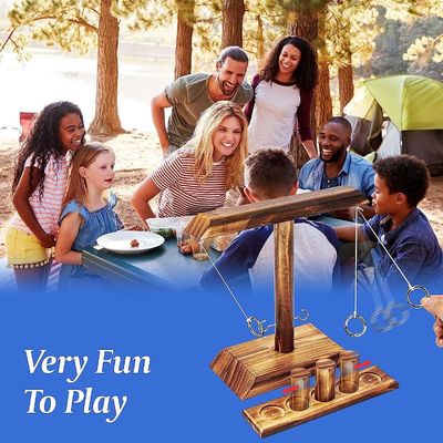 Jeu de lancer de crochet en bois massif populaire personnalisé pour l'expérience d'apprentissage du bar