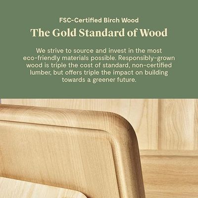 Planche de coupe de bois de bouleau de 10 x 7 pouces revêtue d'une finition en cire d'huile minérale sûre pour l'alimentation