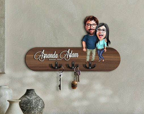 Logos personnalisé Porte-clés en bois Organisateur d'entrée pour le stockage à domicile personnalisé