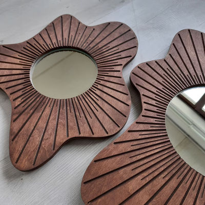 Belle décoration intérieure miroir murale ensemble de 3 pour la salle à manger et la décoration de l'entrée