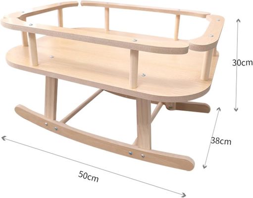 Lit en bois pour chat et petit chien Portable lit surélevé pour animaux de compagnie Chaise oscillable pour se détendre
